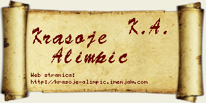 Krasoje Alimpić vizit kartica